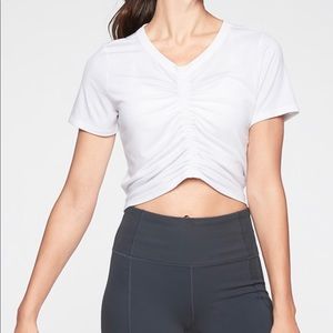 Athleta Encore Cinch Front Tee - White - XS